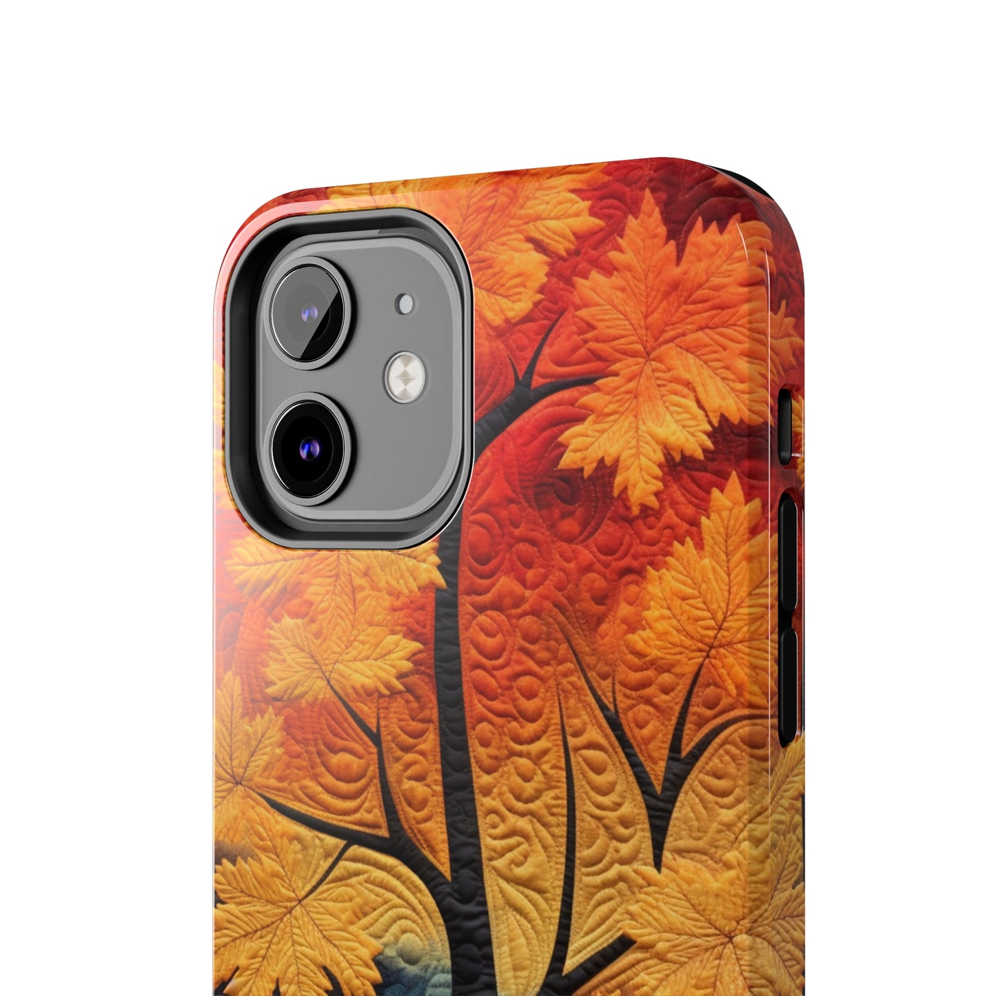 Autumn Forest Embroidered iPhone Case