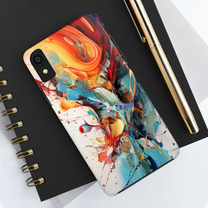 Abstract Color Splash iPhone Tough Case | Boldly Express Your Style with Enhanced Protection