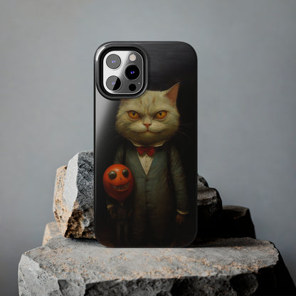 Creepy Spooky Halloween Cat iPhone Case | Dark Academia, Goth