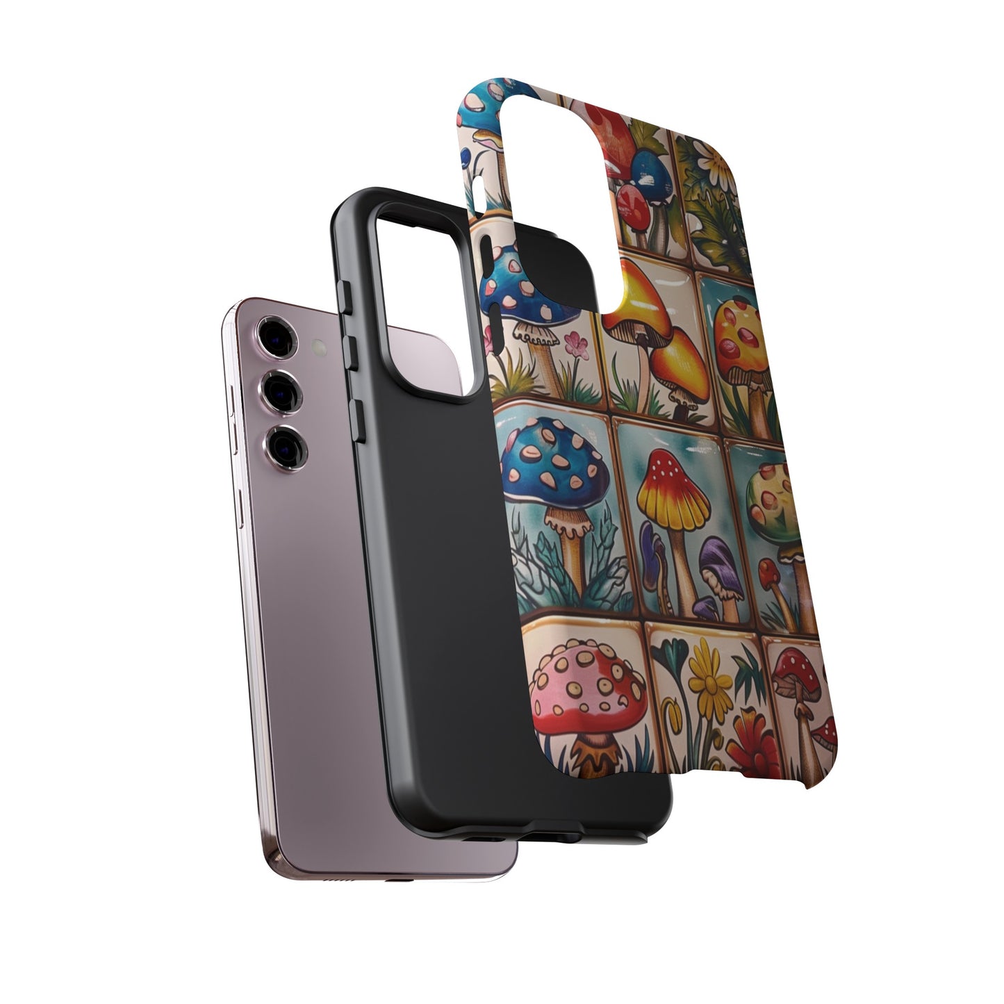 Trippy Magic Mushroom Tile  Abstract Art Phone Case