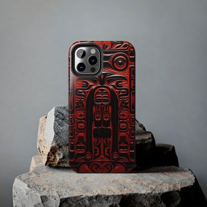 Raven Totems: Northwest Native American Carving | Heritage iPhone Case