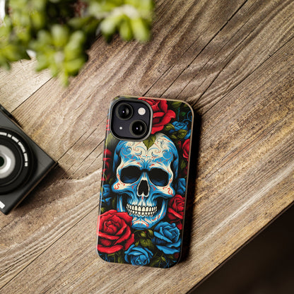 Skull and Roses iPhone Case | Edgy Elegance and Timeless Beauty