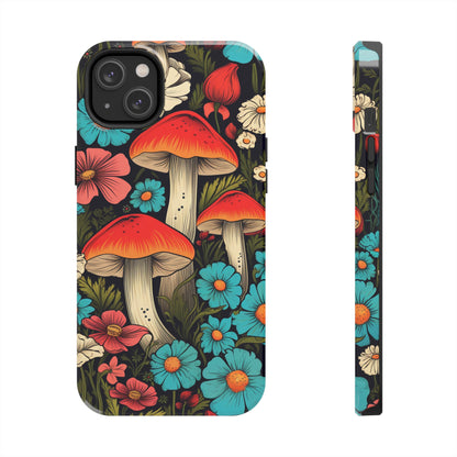 Psychedelic Retro Mushrooms iPhone case | Dive into Vintage Vibes