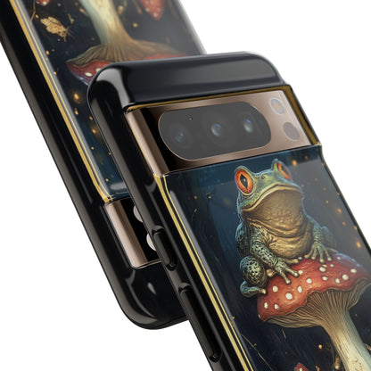 Tarot Card Frog on Magic Mushroom Goblincore Halloween iPhone 15 Case