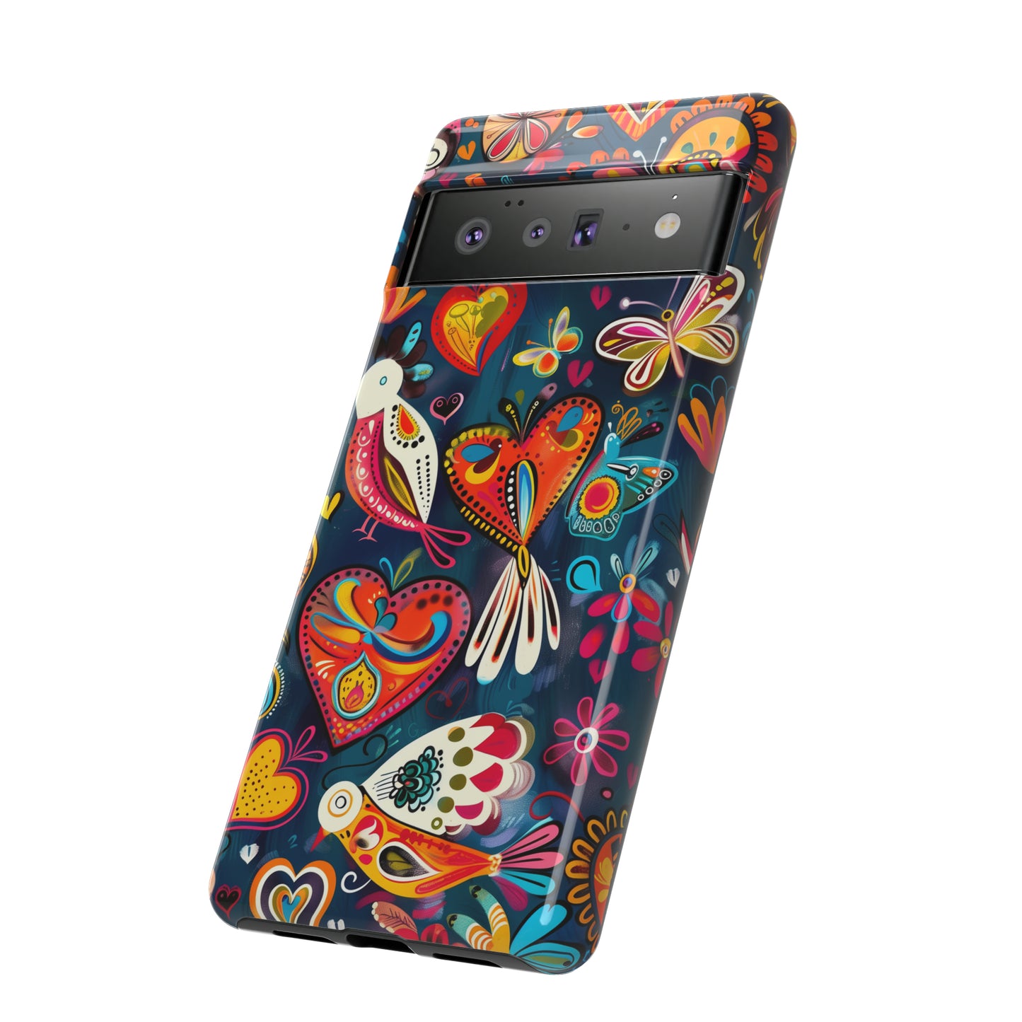 Bright Colorful Mexican Style Mural Painting Phone Case