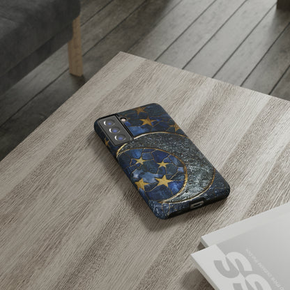 Moon Stars Stained Glass Starry Night Phone Case