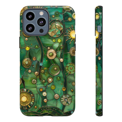 Green Celestial Stained Glass Mosaic Phone Case