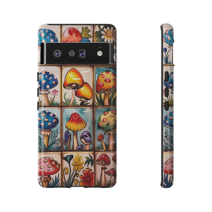 Trippy Magic Mushroom Tile  Abstract Art Phone Case