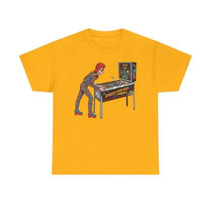 Cosmic Glam Rock Alien Pinball Arcade T Shirt Retro Space Tee