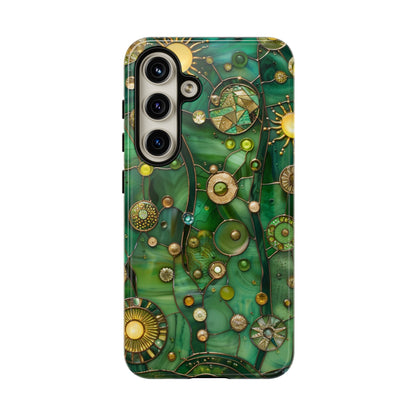 Green Celestial Stained Glass Mosaic Phone Case