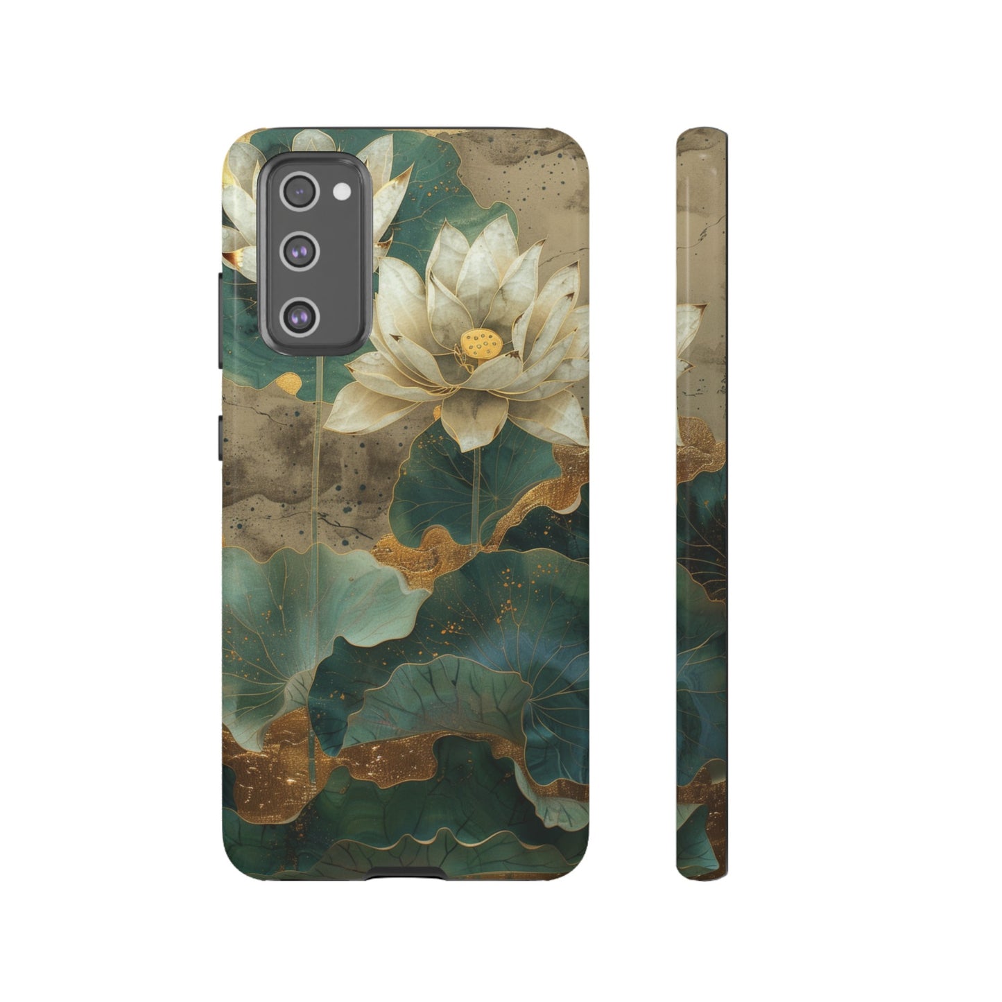 Zen Stained Glass Lotus Floral Design Phone Case