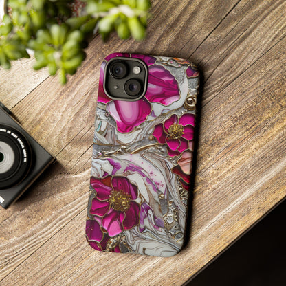 Stained Glass Magenta Floral Paisley Explosion Phone Case