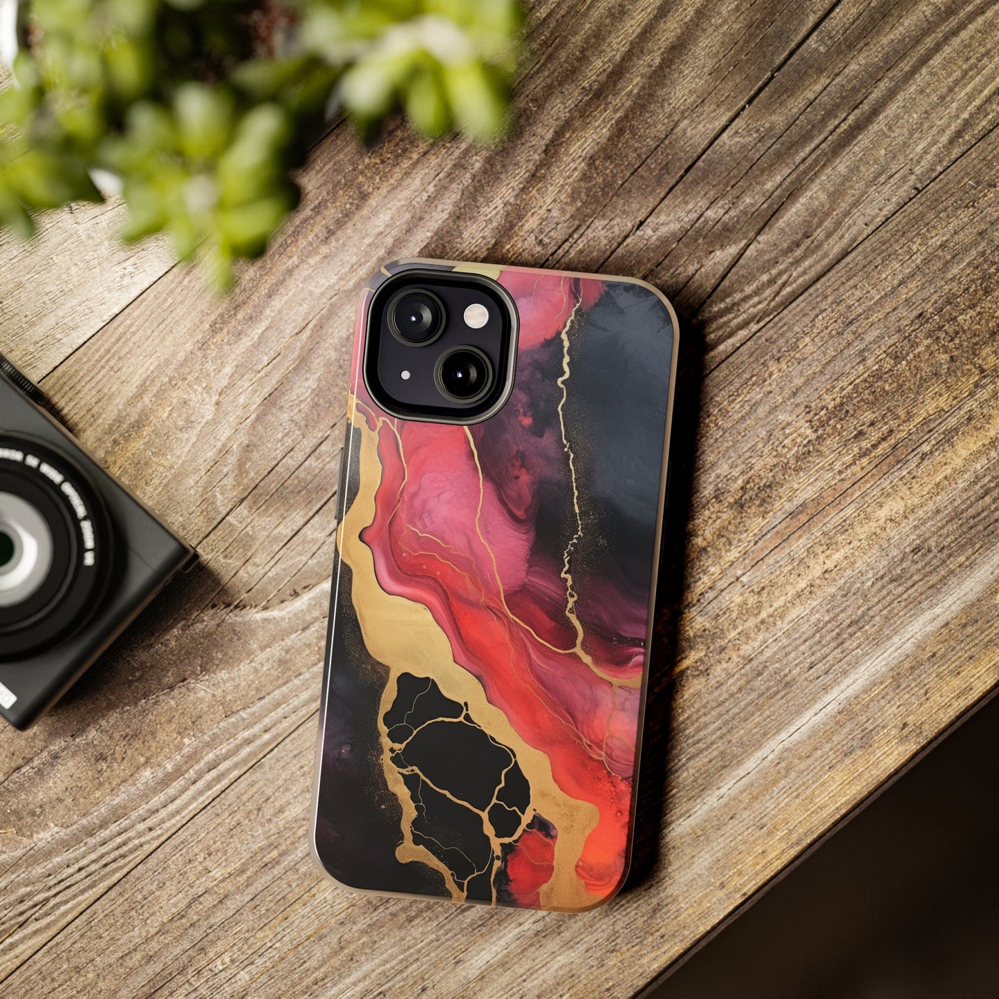 Marbled Dark Lava flow Phone Case | Embrace the Mesmerizing Multicolor Art