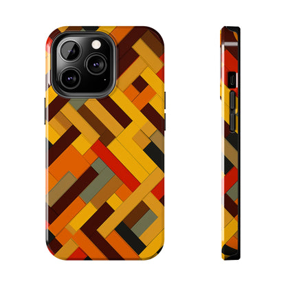 iPhone Tough Case: Intricate & Durable - The Weave Geometric Art Pattern