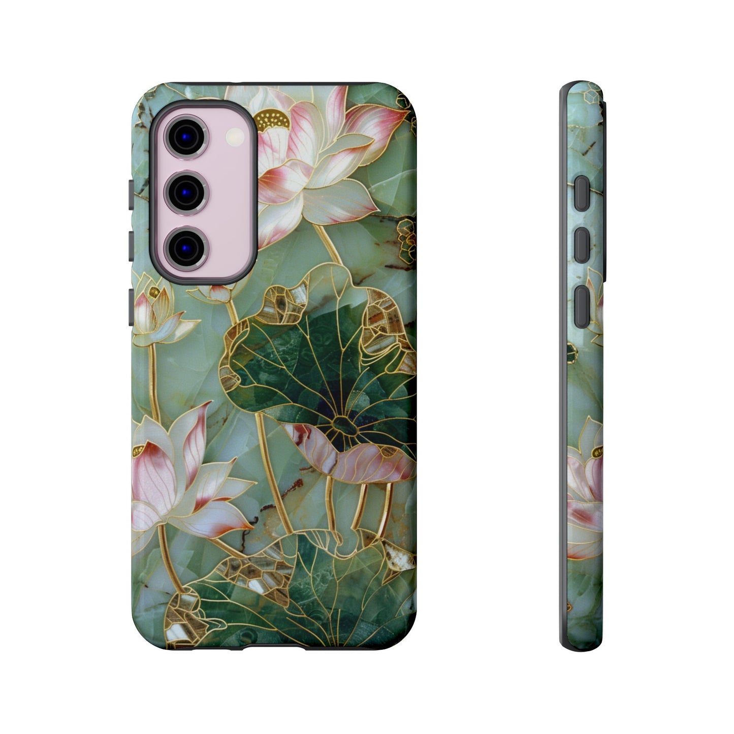 Elegant Floral Phone Case - Tough Cases with Lotus Design