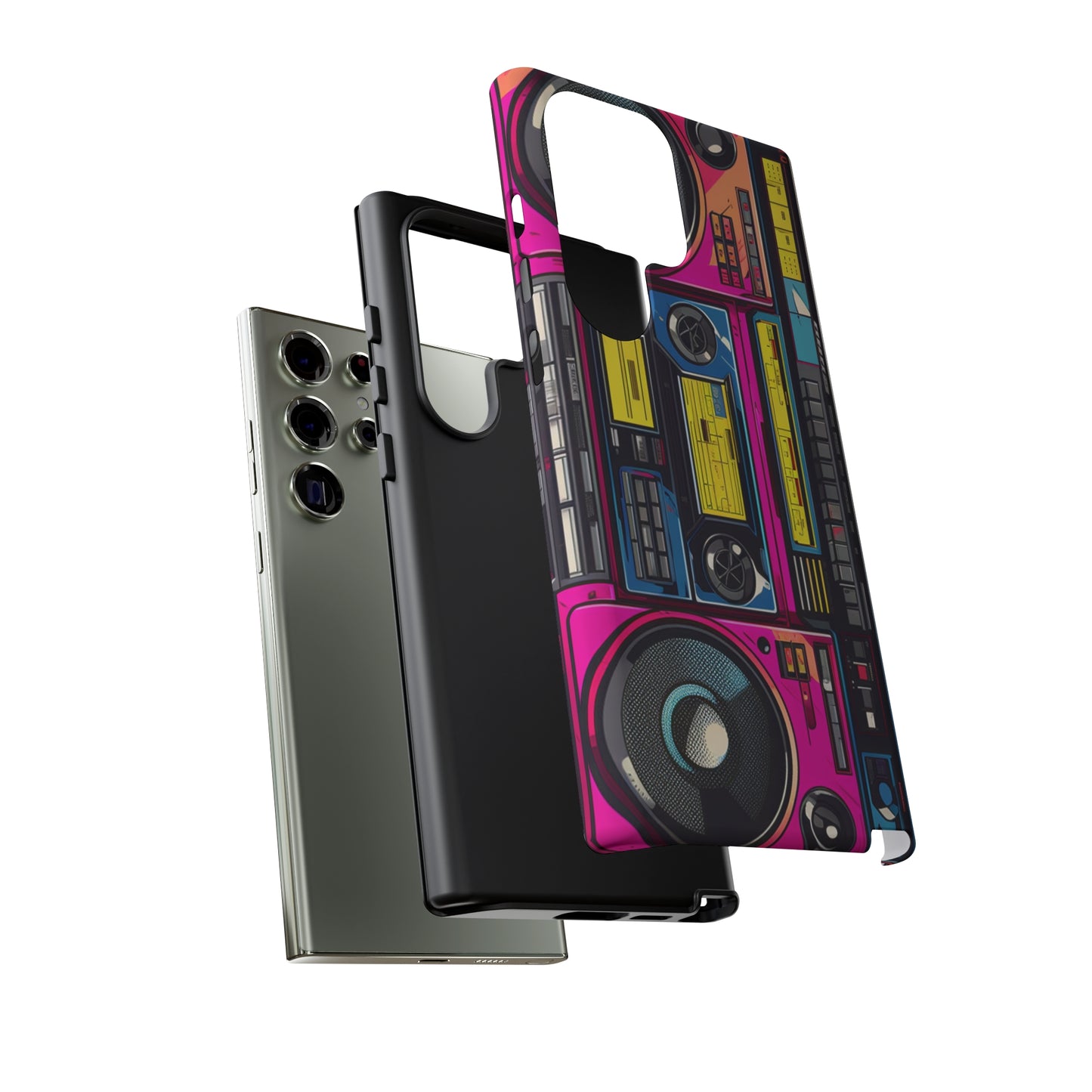 Boombox Hip Hop Music iPhone Case | Embrace Retro Vibes with Urban Beats for Google Pixel, iPhone, and Samsung Cases