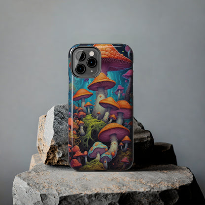 Trippy Magic Mushroom Tough iPhone Case | Embrace the Psychedelic Enchantment