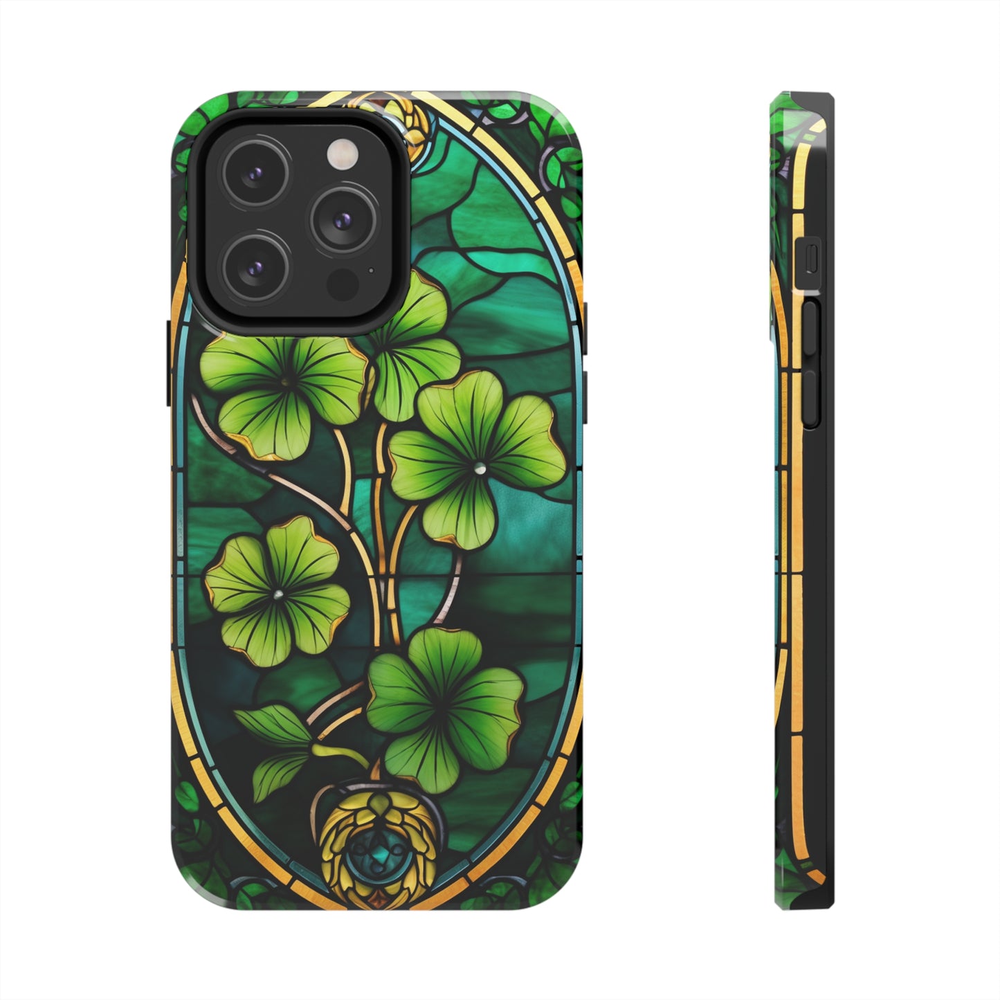 Lucky Charm: Four-Leaf Clover Phone Case | Symbol of Fortune for iPhone Models 11 through 14 Pro Max