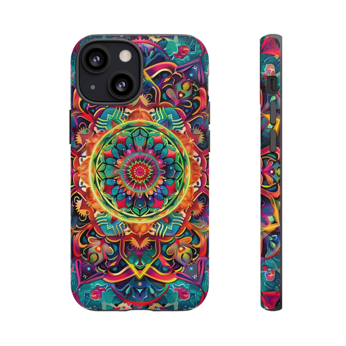 Cosmic Stained Glass Mandala Phone Case