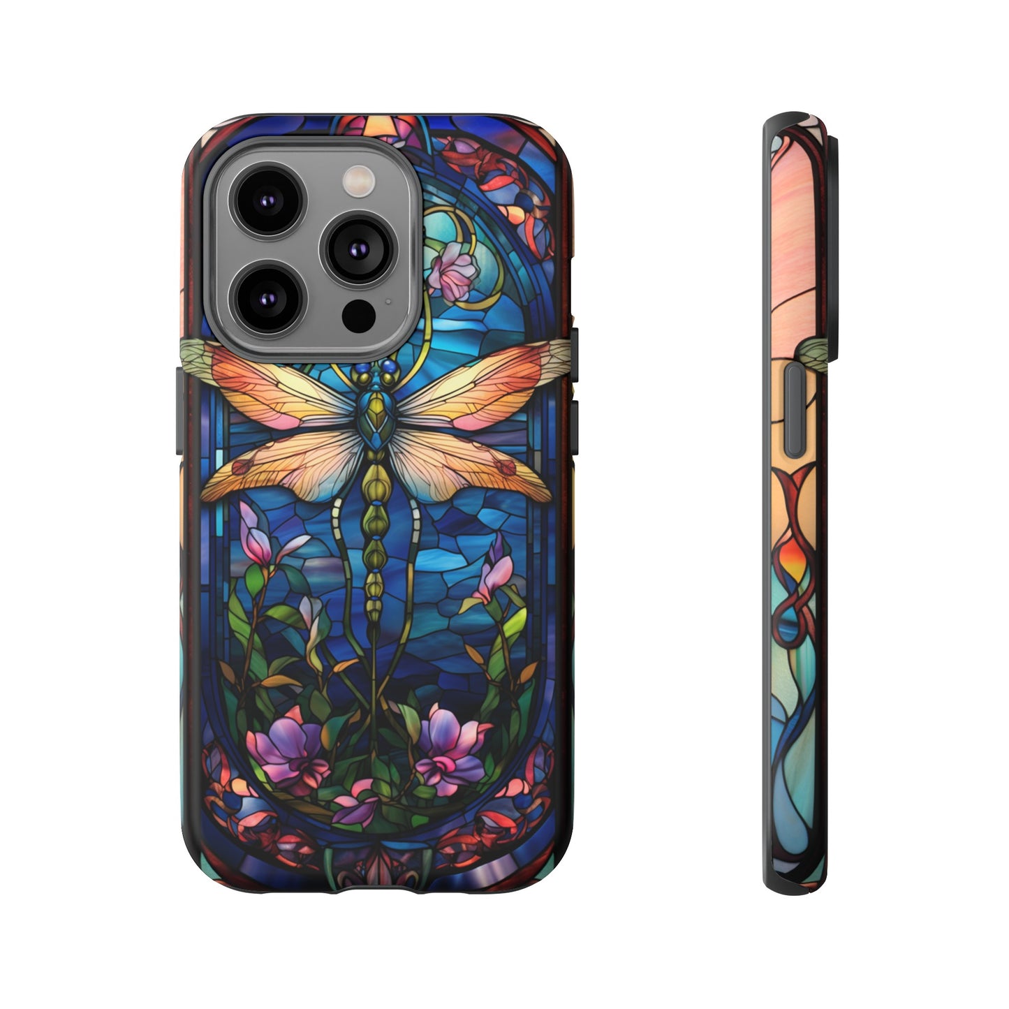 Art Nouveau Stained Glass Dragonfly Phone Case