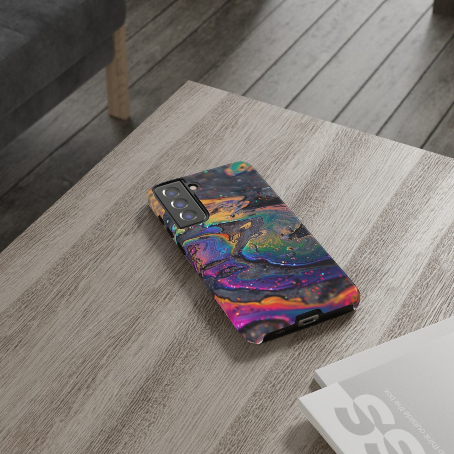 Opalescent Marbled Holographic Print Phone Case