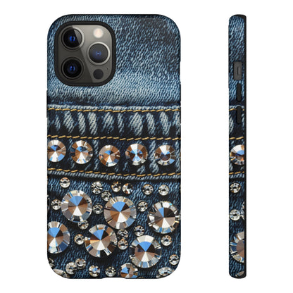 Blue Jean Queen Rhinestone Bling Phone Case