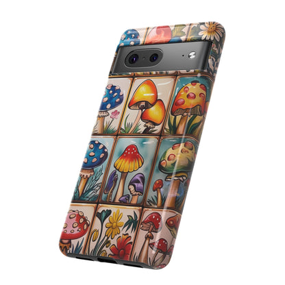 Trippy Magic Mushroom Tile  Abstract Art Phone Case