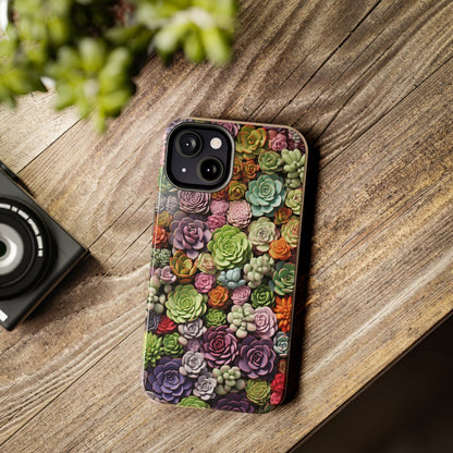 Succulent Desert Cactus Floral iPhone Case | Embrace the Beauty of Arid Elegance