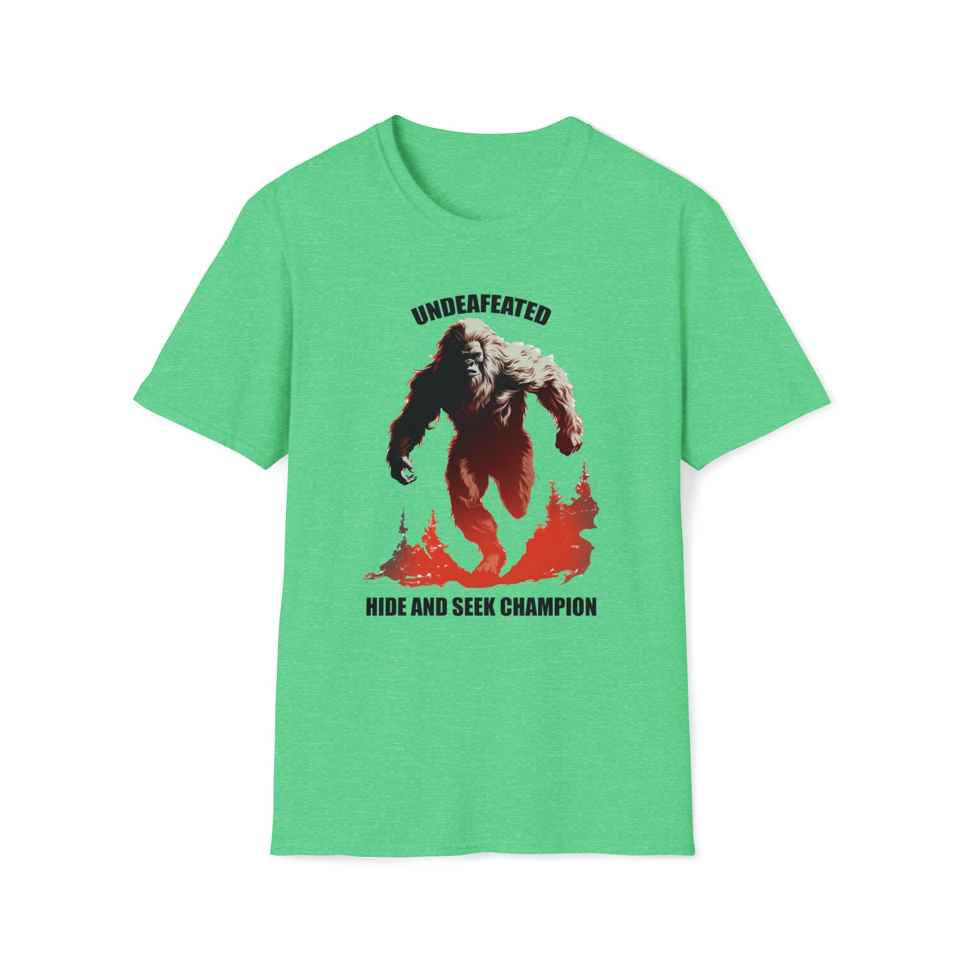Bigfoot Undefeated Hide & Seek Champion Tee Front View