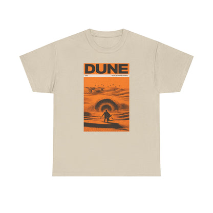 Retro Dune Sandworm Desert Sci Fi Book Cover Style T Shirt Epic Space Tee