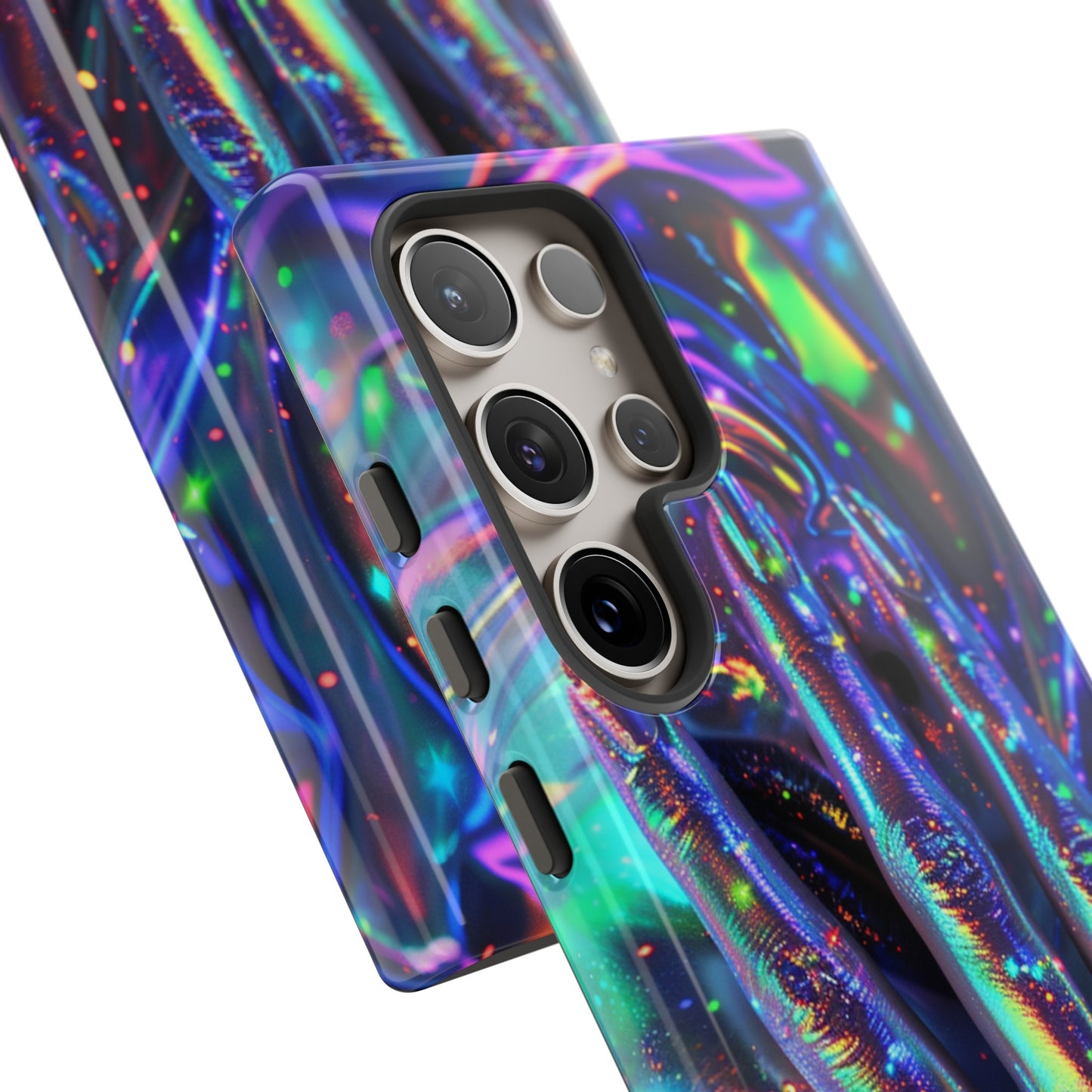 Marbled opalescent Holographic Print Phone Case