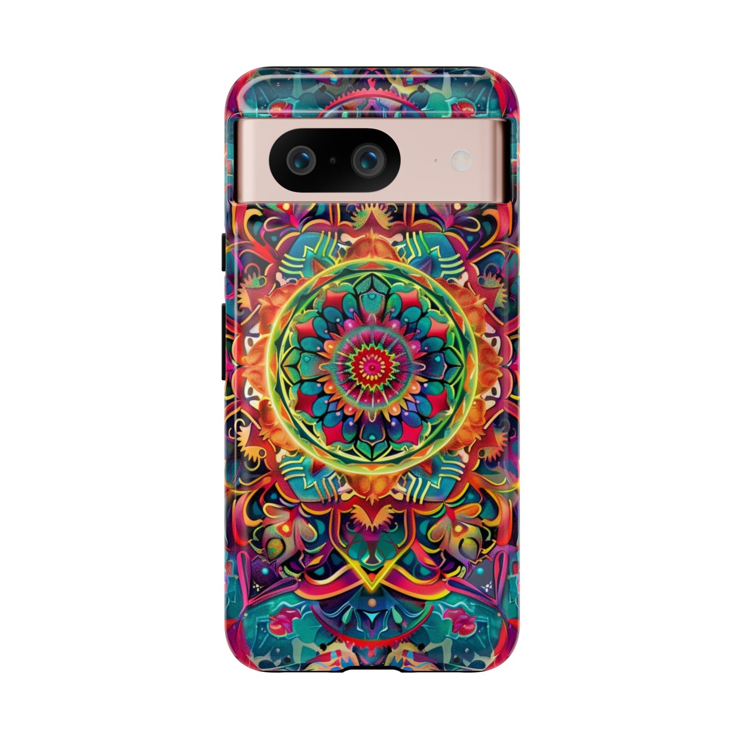 Cosmic Stained Glass Mandala Phone Case