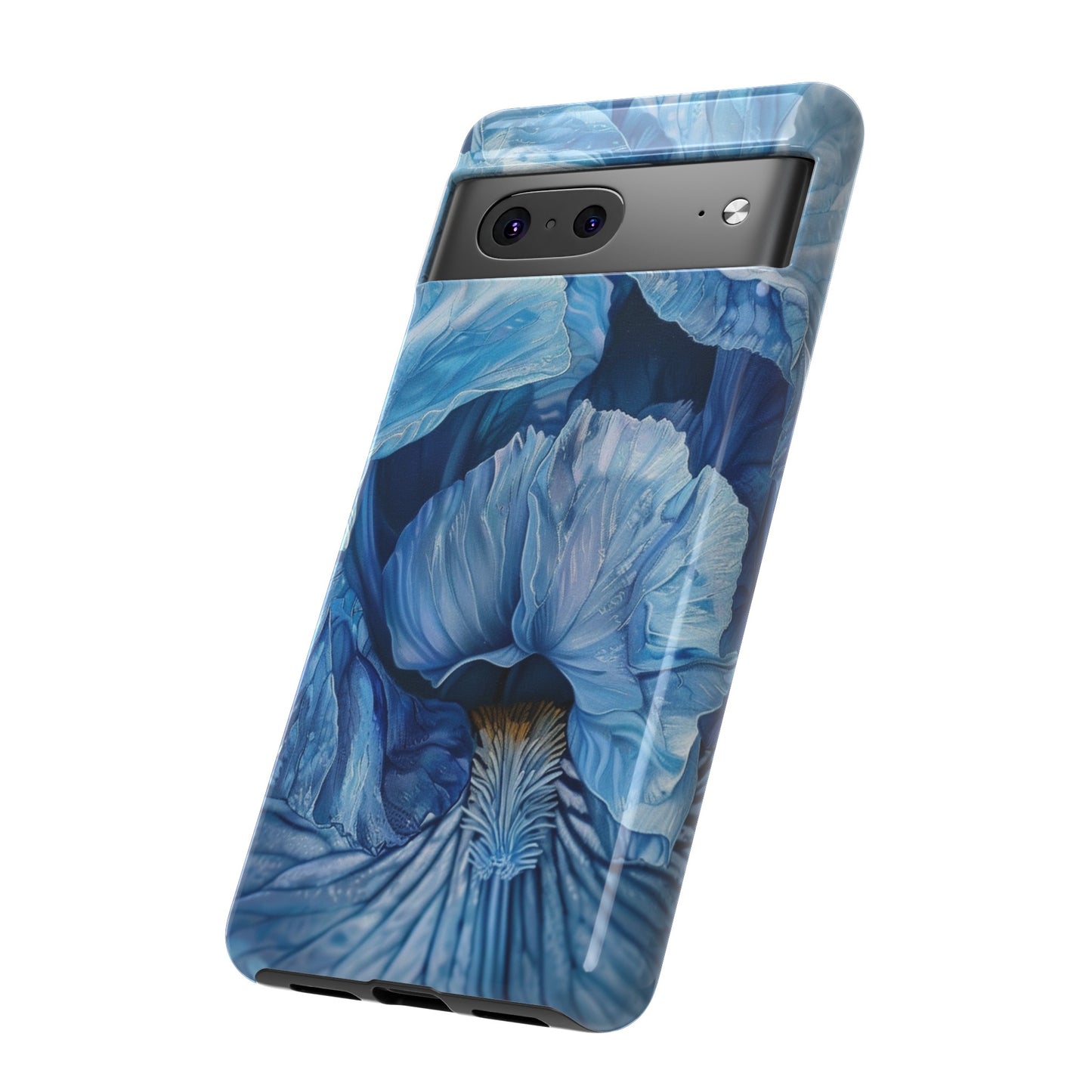 Floral Blue Iris Oil Painting Flower Phone Case