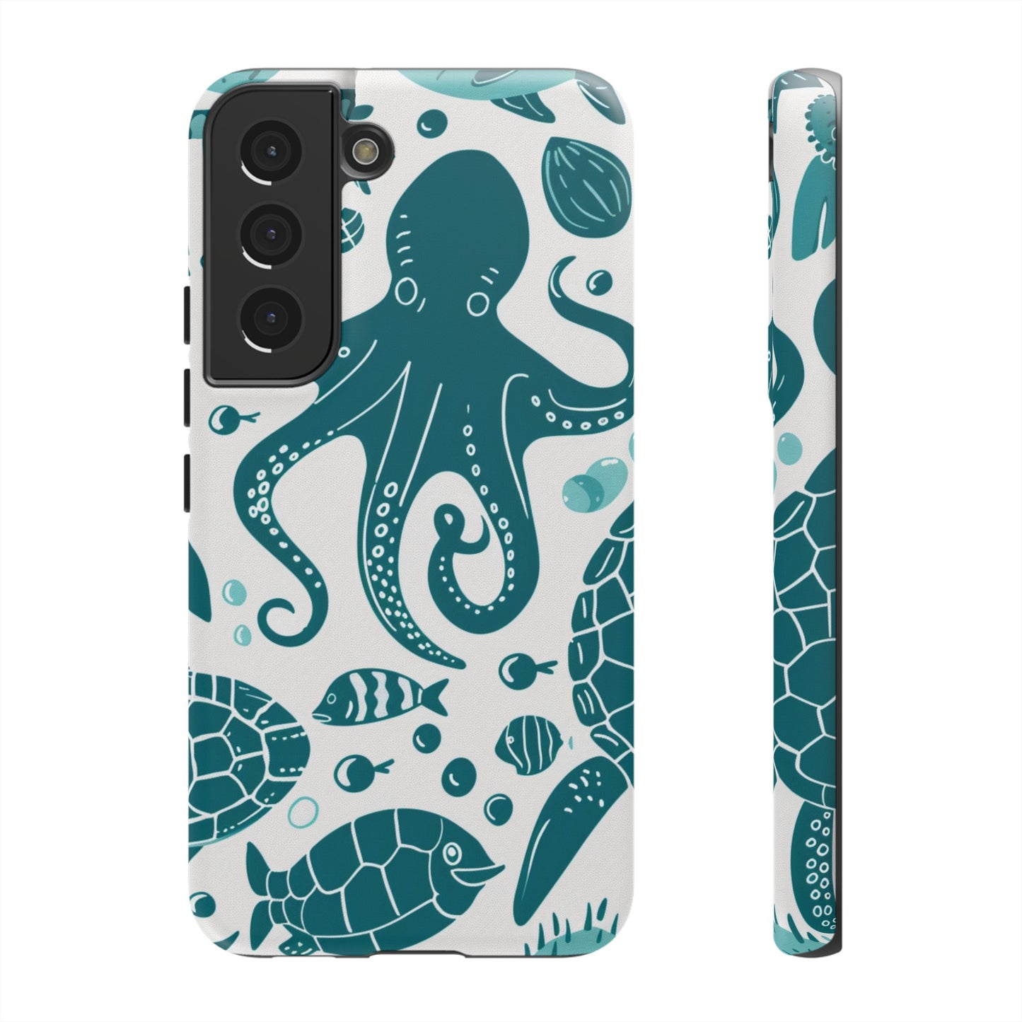 Undersea World Octopus, Turtle, Manta Ray Phone Case