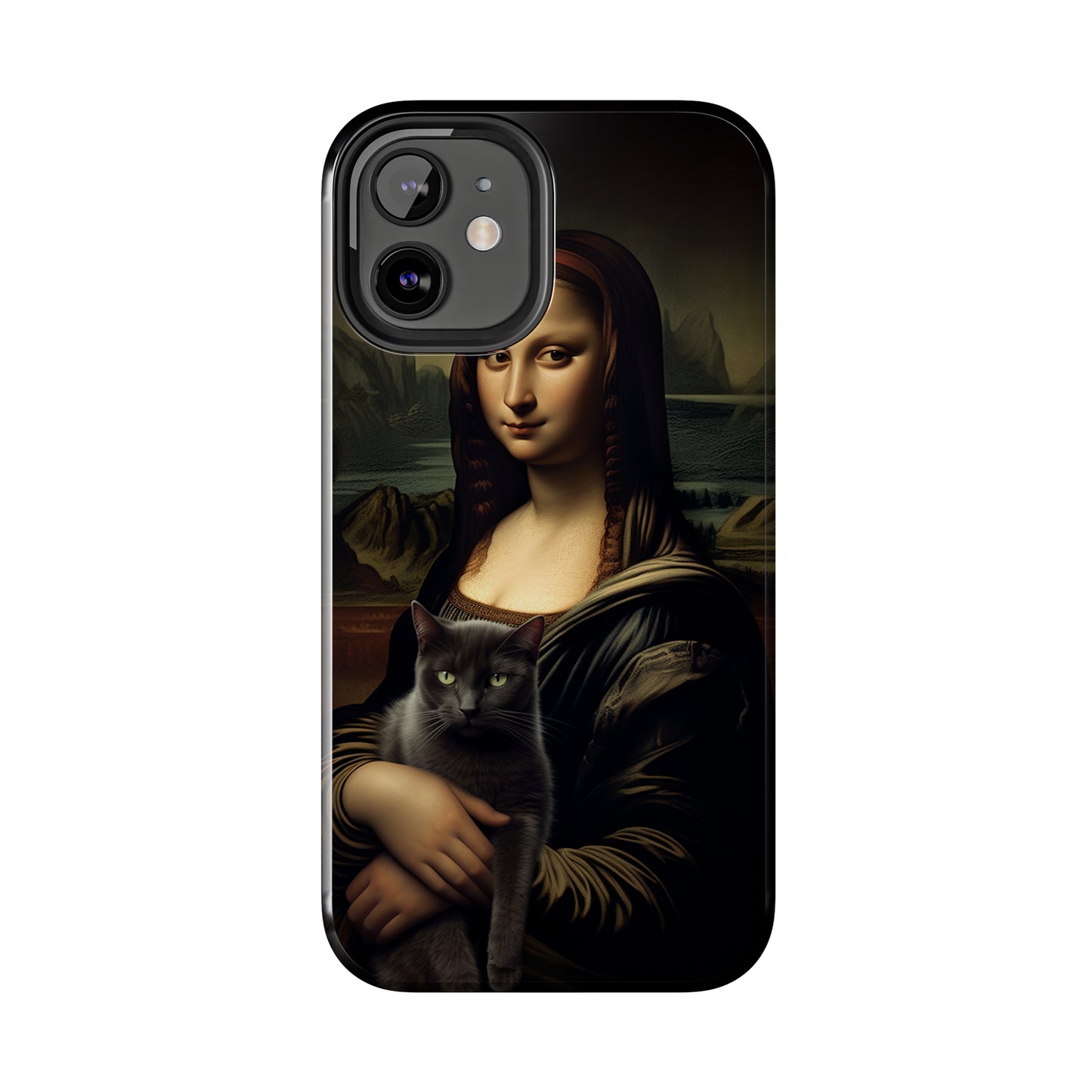 Mona Lisa with Cat iPhone Case | Art Phone Cases