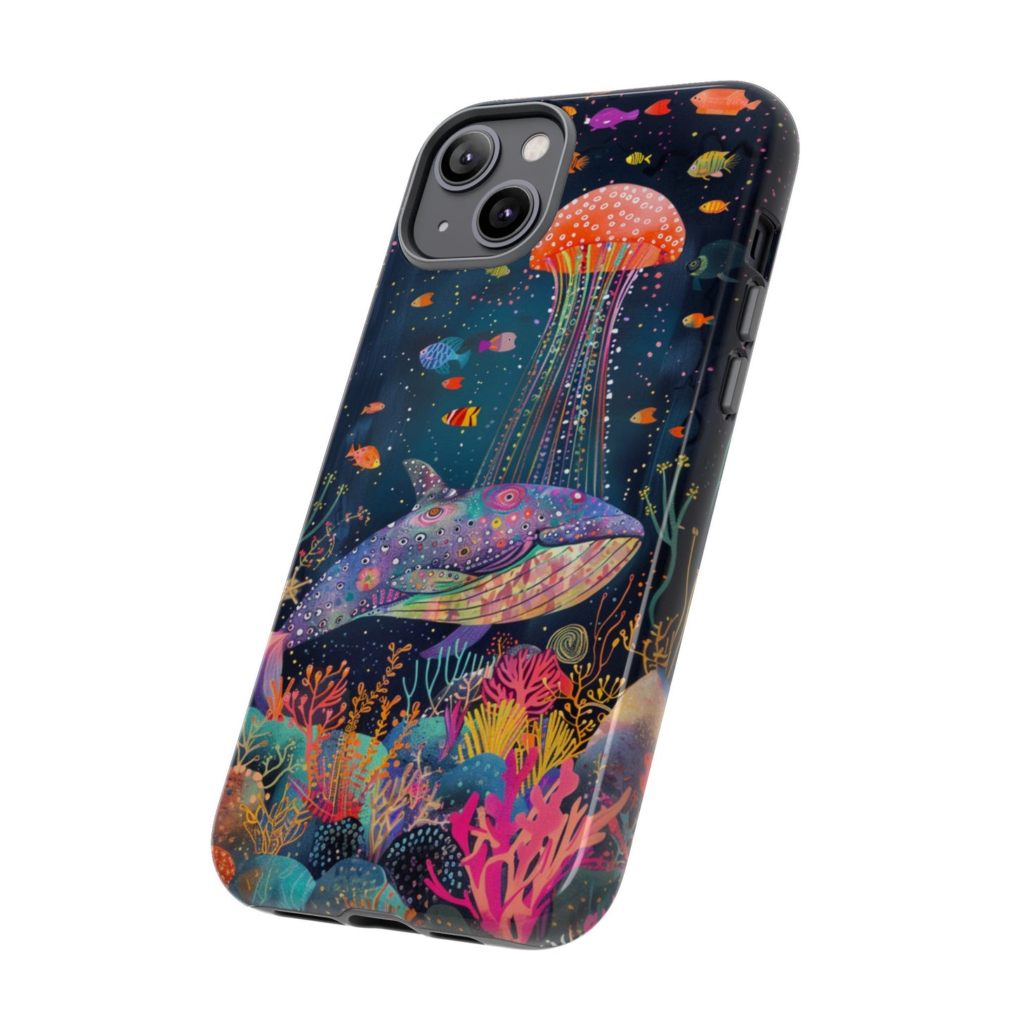 Whale Shark, Turtle, Jellyfish Phone Case