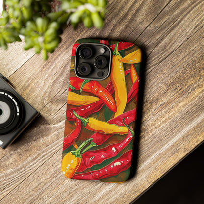 Yellow and Red Chili Peppers Phone Case