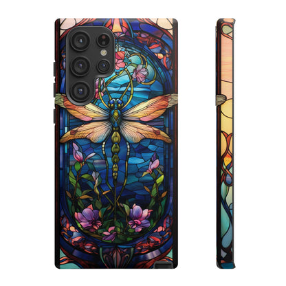 Art Nouveau Stained Glass Dragonfly Phone Case