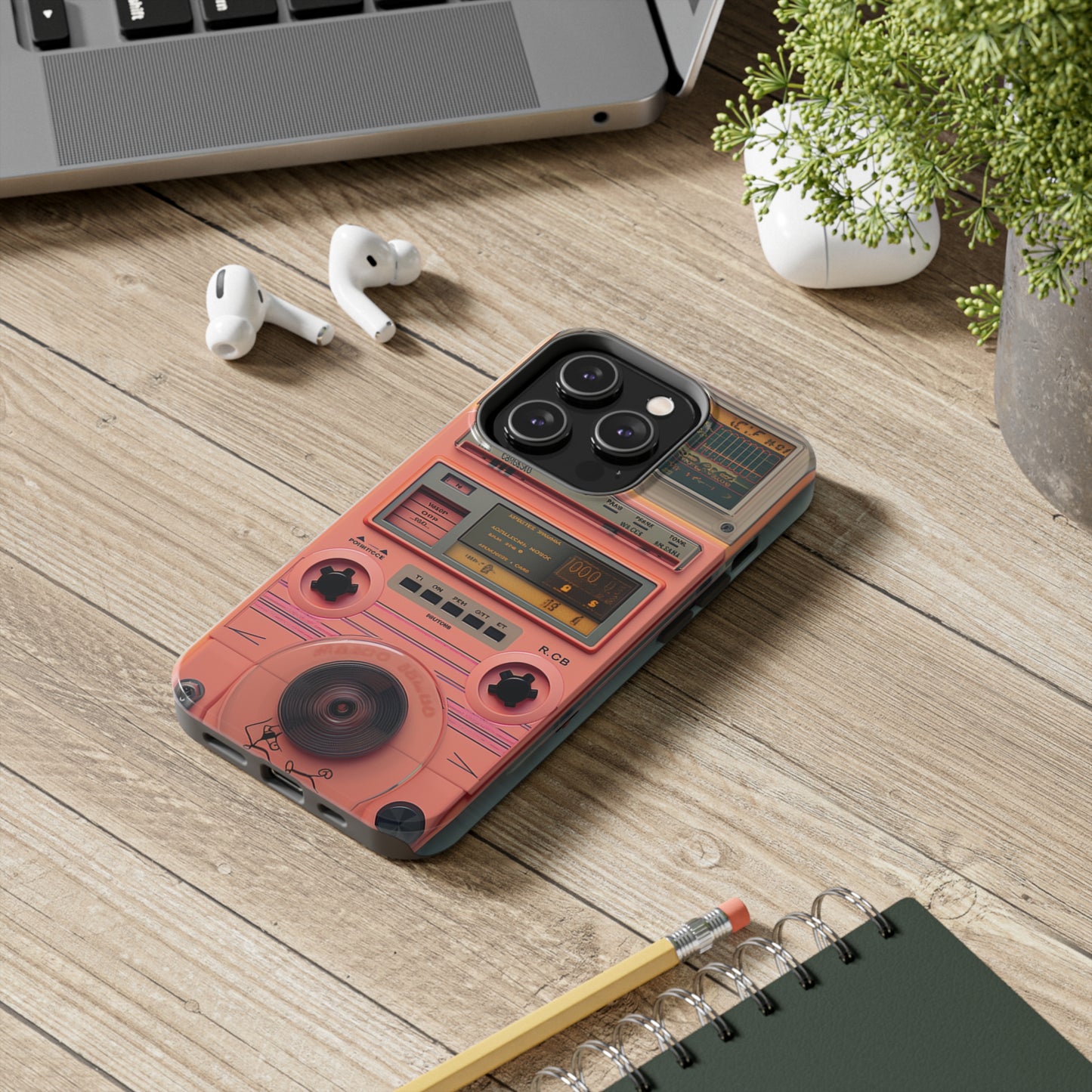 Cyberpunk Retro Walkman Nostalgia | Vintage Beats Revival iPhone Case