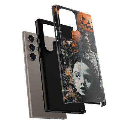 Vintage Halloween Collage Wednesday Goth Style Jackolantern Spooky Phone Cover