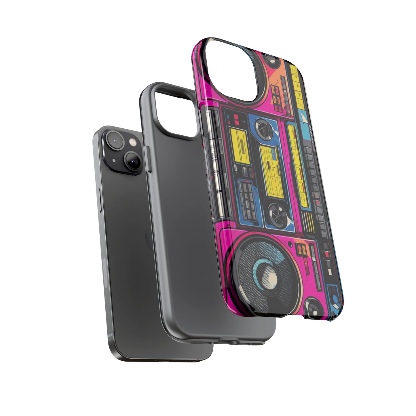 Boombox Hip Hop Music iPhone Case | Embrace Retro Vibes with Urban Beats for Google Pixel, iPhone, and Samsung Cases