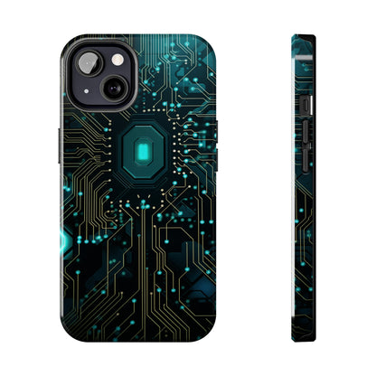 Neon Nexus: Cyberpunk Circuit Board | Futuristic Tech-Inspired iPhone Case