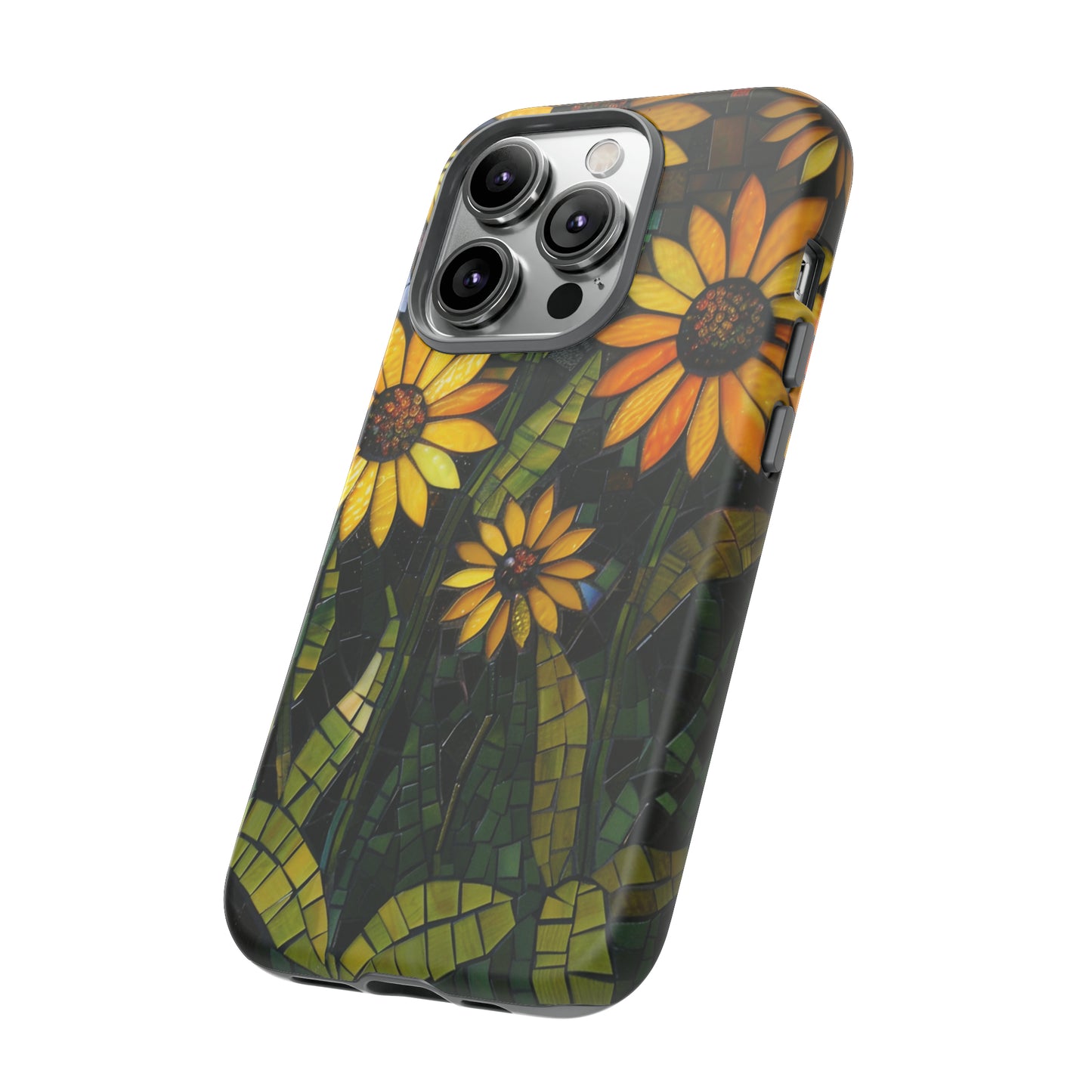 Yellow and Gold Daisy Mosaic Stained Glass Phone Case