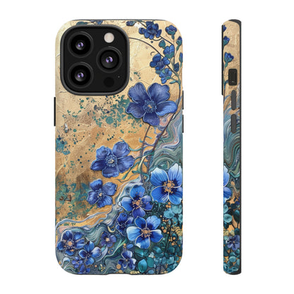 Forget Me Nots Vintage Color Splash Floral Design Phone Case