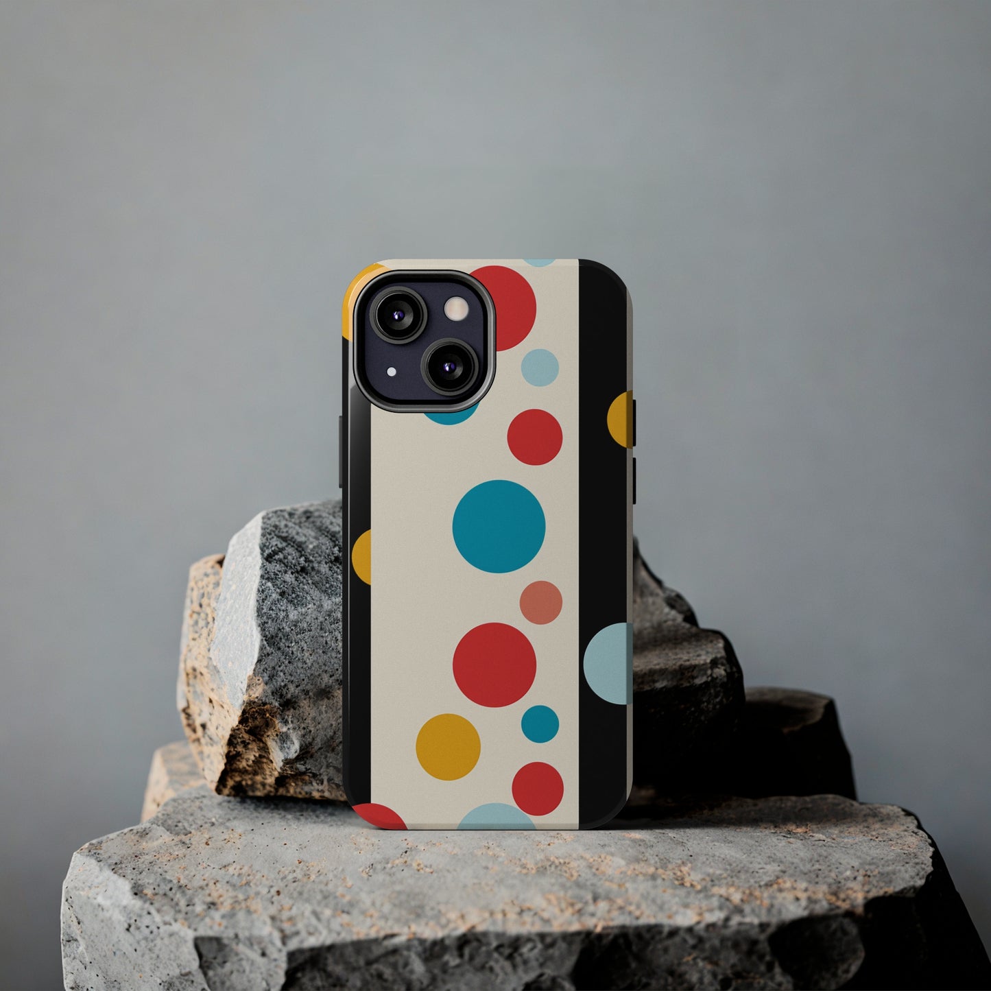 Classic Meets Creative: Abstract Polka Dots Tough Case for iPhone