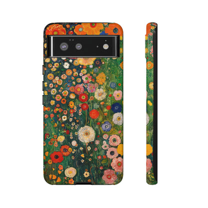 Gustav Klimt Style Flower Garden Painting Phone Case