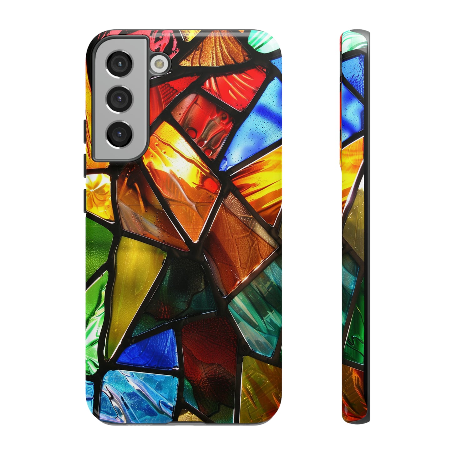 Color Explosion Abstract Stained Glass Phone Case