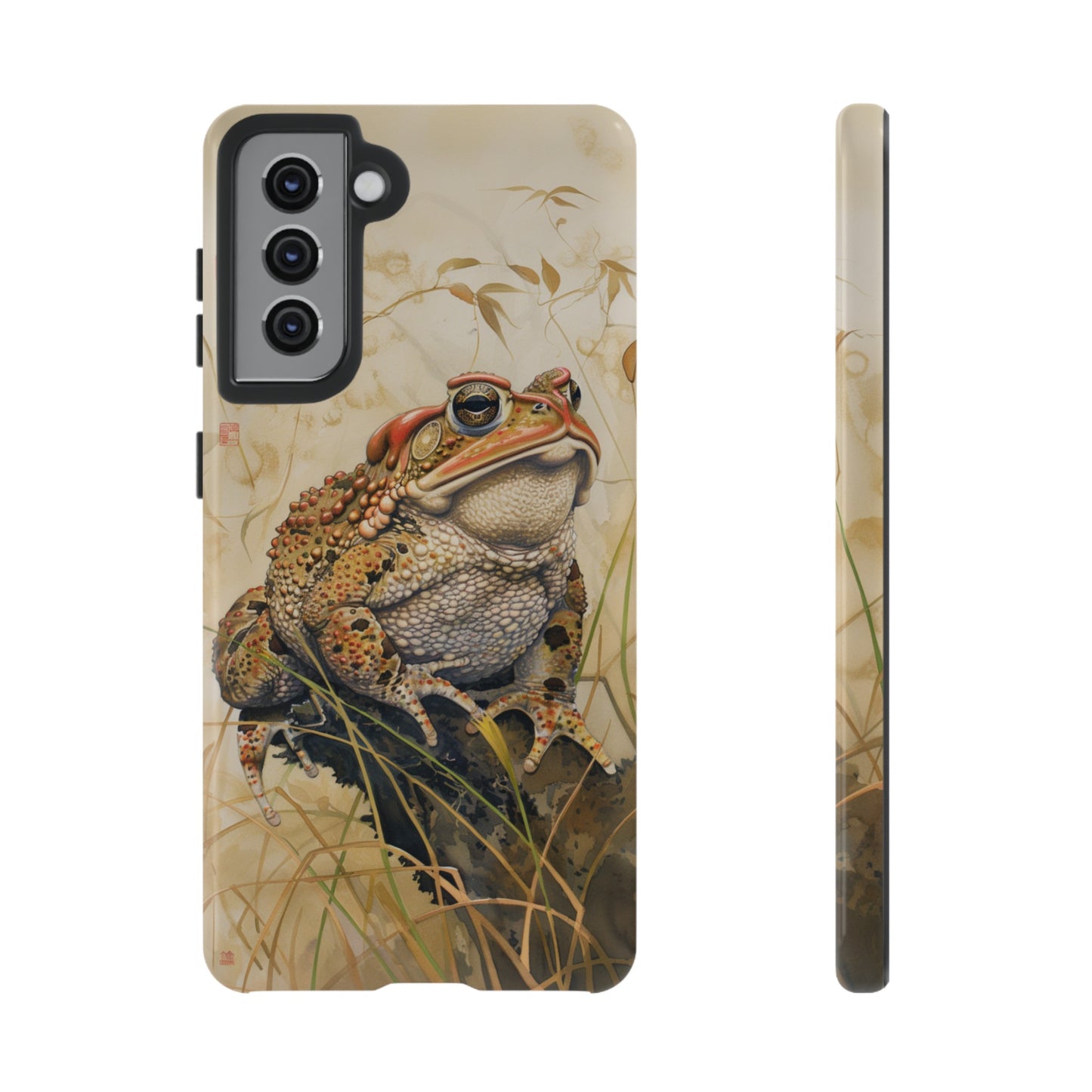 Toad on a Branch Japanese Style Art Painting Phone Case