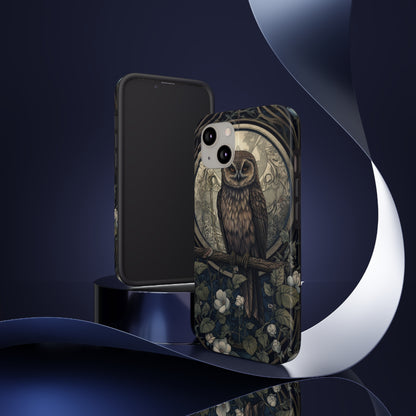 The Hermit Owl | Dark Academia Aesthetic Retro Tough iPhone Case | Embrace Mystical Vibes with Captivating Tarot Art and Reliable Protection