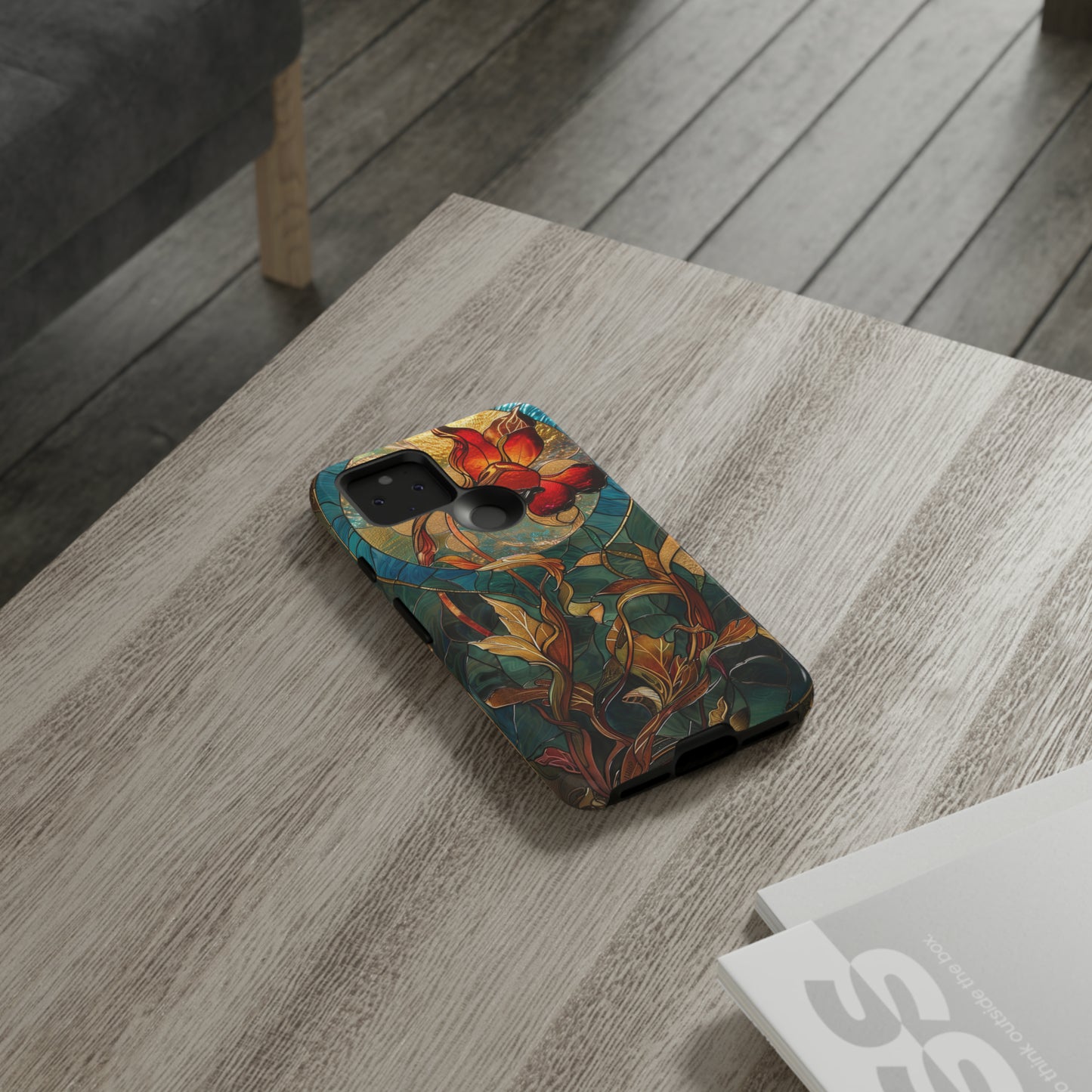 Art Nouveau Floral Full Moon Phone Case